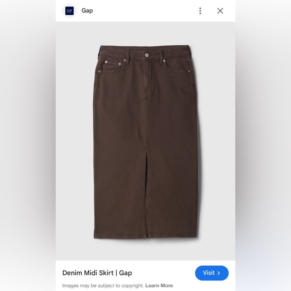 GAP Terra Brown Icon Maxi Skirt
